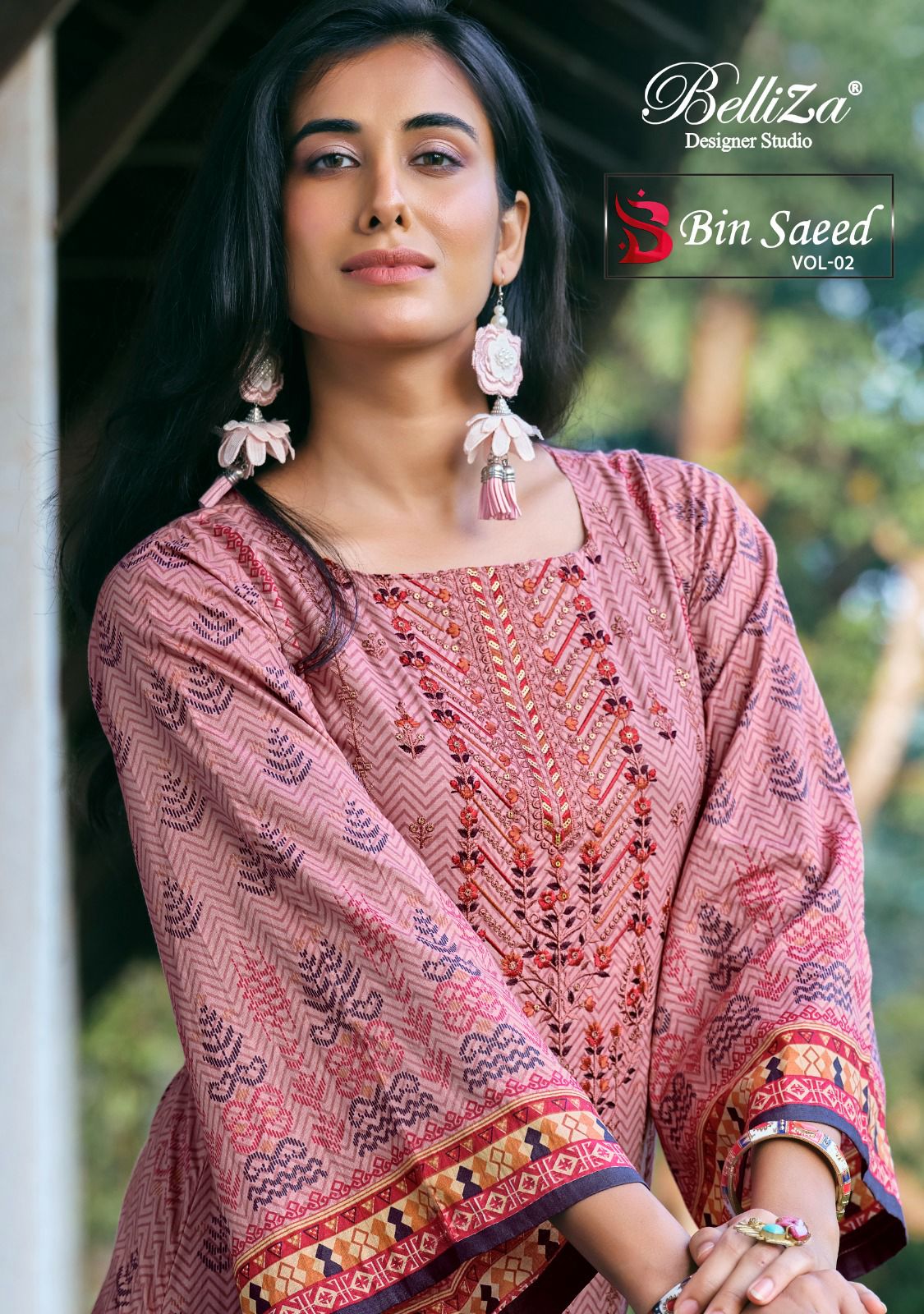 Binsaeed Vol 2 Belliza Designer Studio Cotton Karachi Salwar Suits