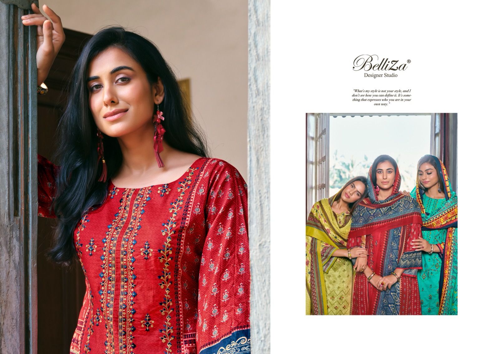 Binsaeed Vol 2 Belliza Designer Studio Cotton Karachi Salwar Suits