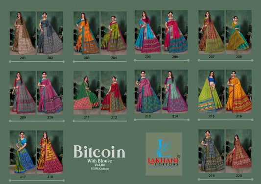 Bitcoin Vol 2 Lakhani Cotton Sarees