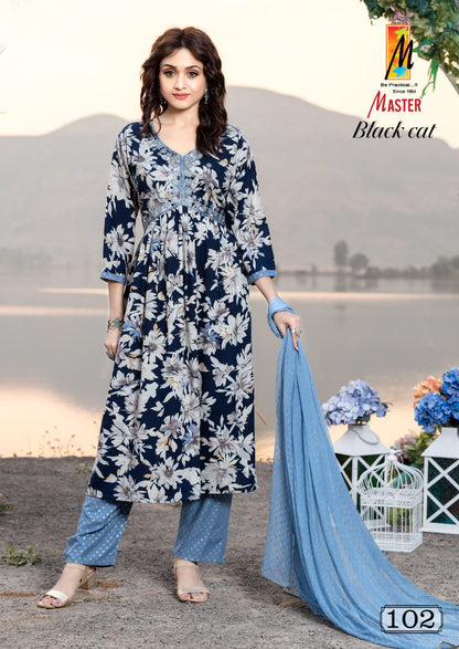 Black Cat Master Rayon Readymade Pant Style Suits