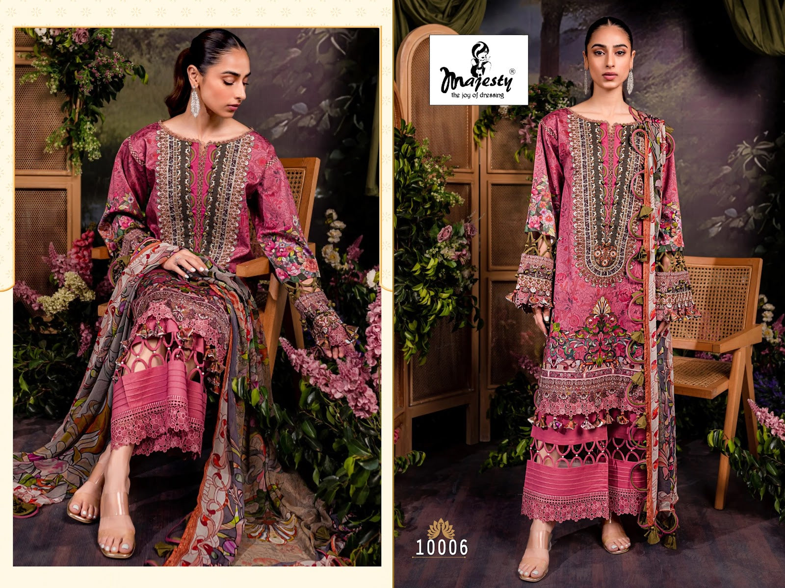 Bliss Linen Majesty Cotton Pakistani Patch Work Suits