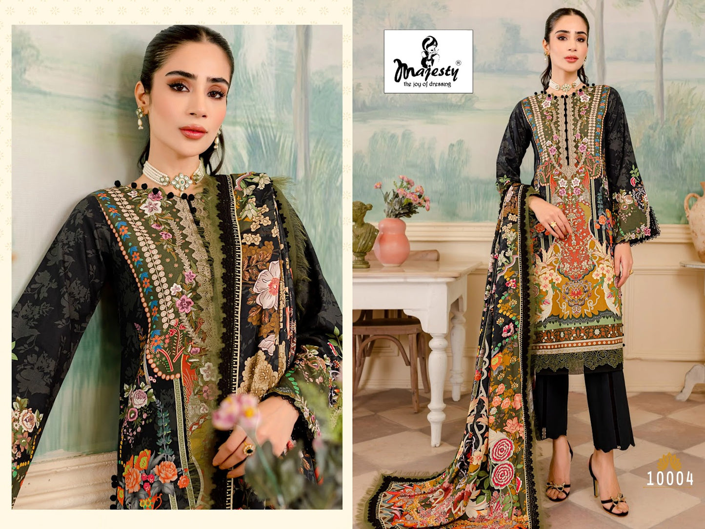 Bliss Linen Majesty Cotton Pakistani Patch Work Suits