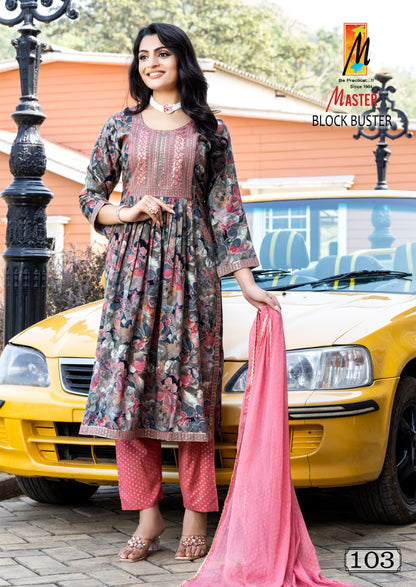 Blockbuster Master Rayon Readymade Pant Style Suits