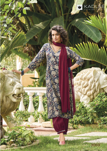Blossom Kadlee Modal Cotton Afghani Readymade Suit