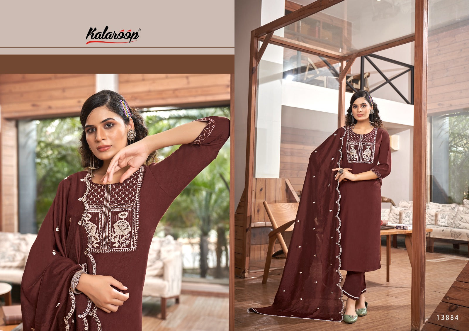Blossom Kalaroop Rayon Readymade Pant Style Suits