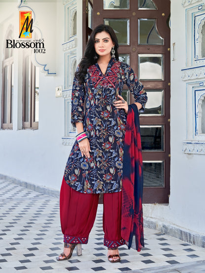 Blossom Vol 3 Manjeera Afghani Readymade Suit