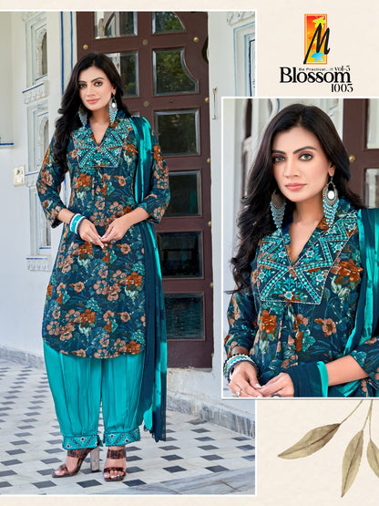 Blossom Vol 3 Manjeera Afghani Readymade Suit