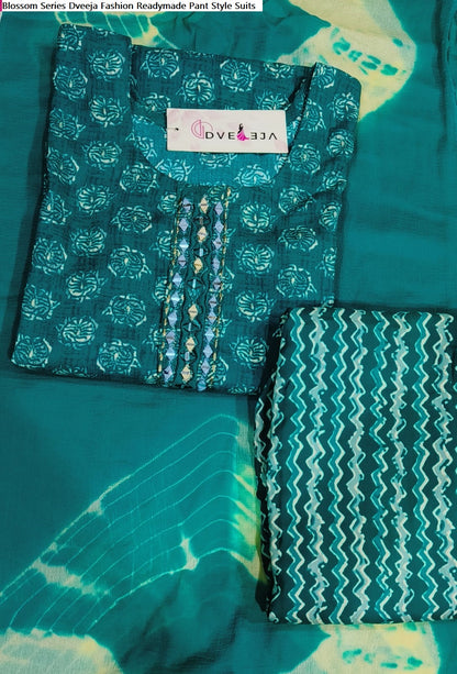 Blossom Series Dveeja Fashion Rayon Readymade Pant Style Suits