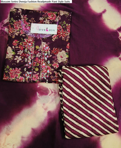 Blossom Series Dveeja Fashion Rayon Readymade Pant Style Suits