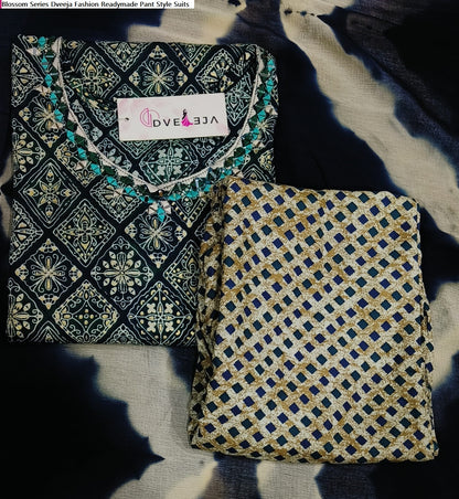 Blossom Series Dveeja Fashion Rayon Readymade Pant Style Suits