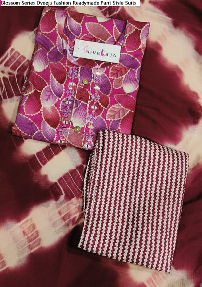Blossom Series Dveeja Fashion Rayon Readymade Pant Style Suits