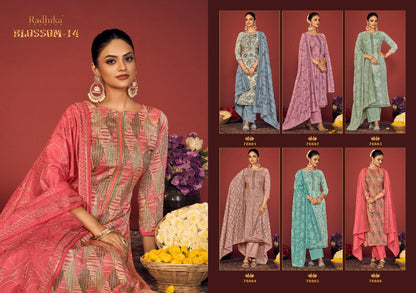 Blossom Vol 14 Radhika Fashion Cotton Pant Style Suits