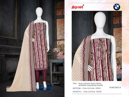 Bmw-2458 Bipson Prints Cotton Pant Style Suits