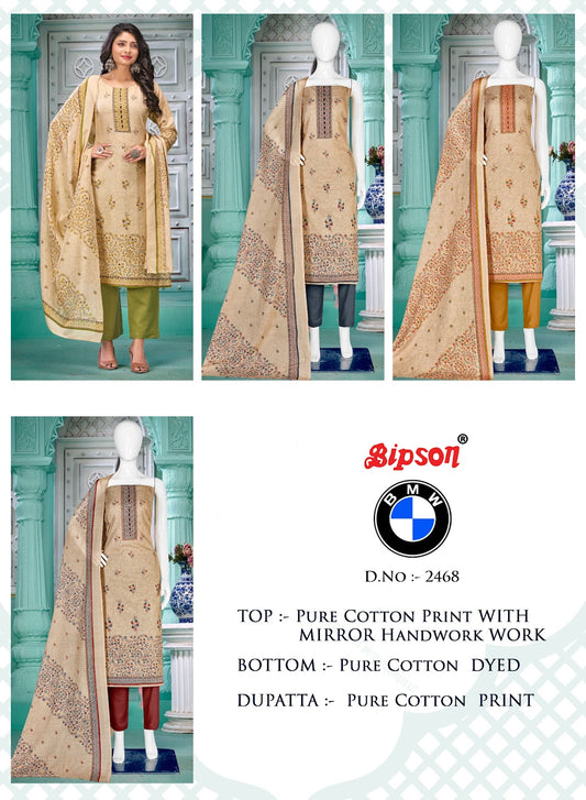 Bmw-2468 Bipson Prints Cotton Pant Style Suits