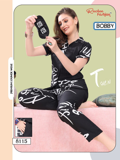 Bobby Ruchee Fashion Collar Night Suits