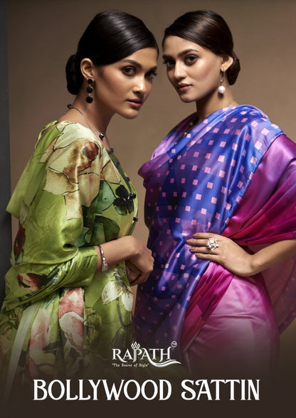 Bollywood Rajpath Satin Crepe Sarees