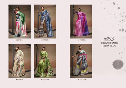 Bollywood Rajpath Satin Crepe Sarees