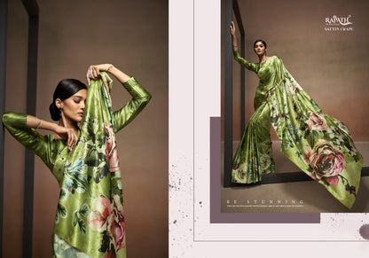 Bollywood Rajpath Satin Crepe Sarees