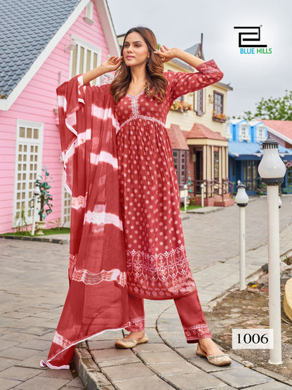 Bollywood Tikka Vol 3 Blue Hills Rayon Readymade Pant Style Suits