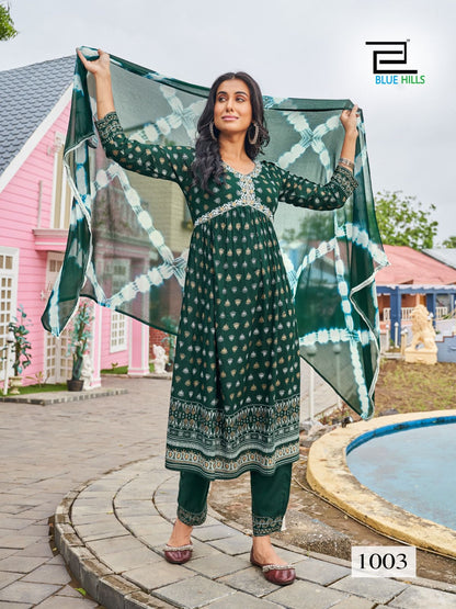 Bollywood Tikka Vol 3 Blue Hills Rayon Readymade Pant Style Suits