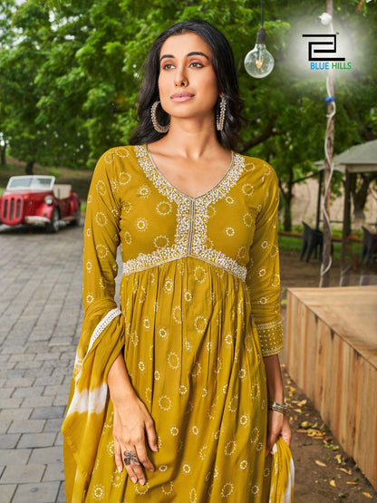 Bollywood Tikka Vol 3 Blue Hills Rayon Readymade Pant Style Suits