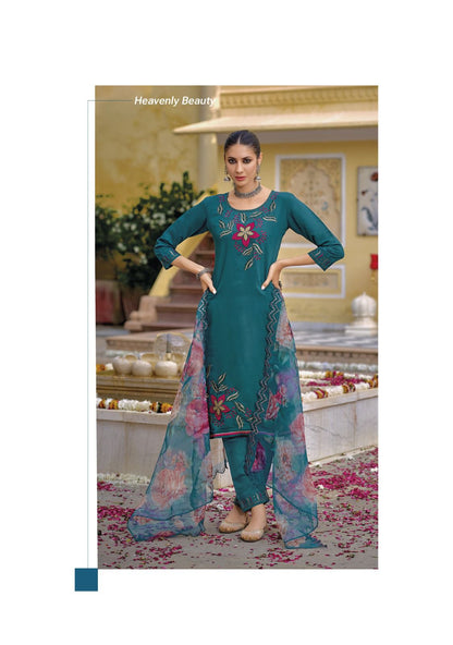 Boondi Vol 3 Kailee Fashion Viscose Silk Readymade Pant Style Suits