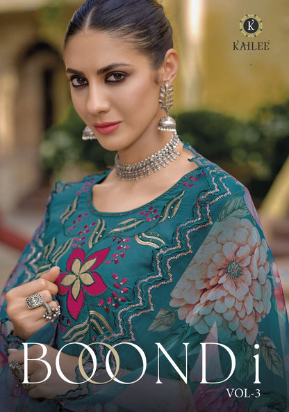 Boondi Vol 3 Kailee Fashion Viscose Silk Readymade Pant Style Suits