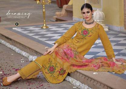 Boondi Vol 3 Kailee Fashion Viscose Silk Readymade Pant Style Suits