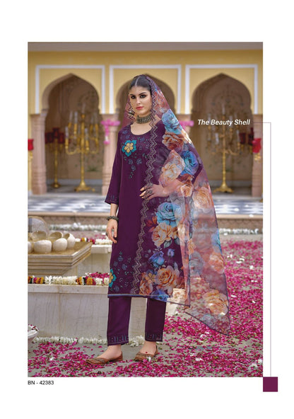 Boondi Vol 3 Kailee Fashion Viscose Silk Readymade Pant Style Suits