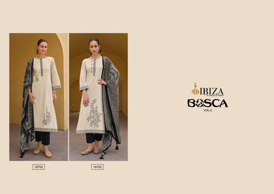 Bosca Vol 2 Ibiza Lawn Cotton Pant Style Suits