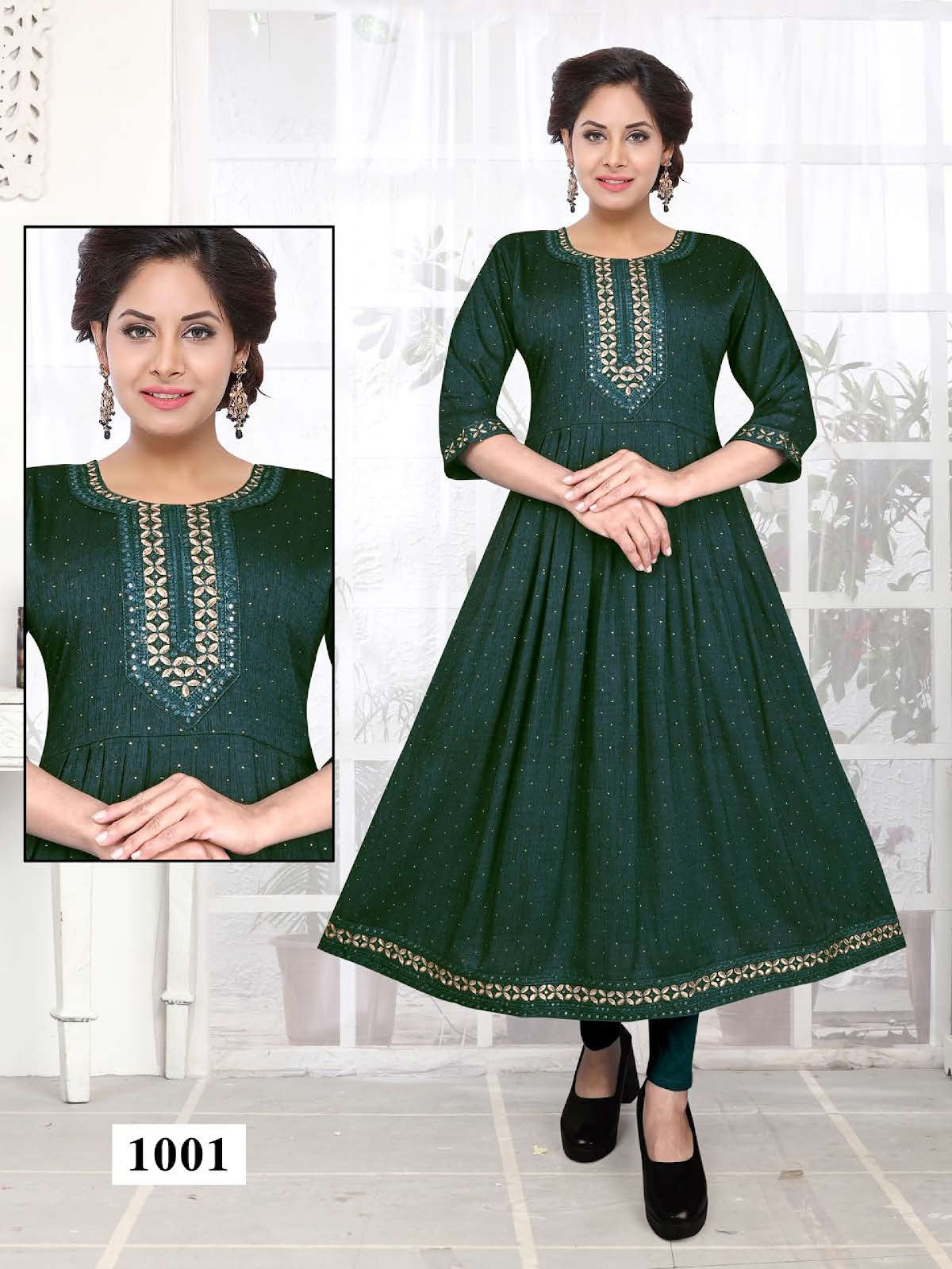 Bottoms Vol 1 Kavinay Two Tone Anarkali Kurtis