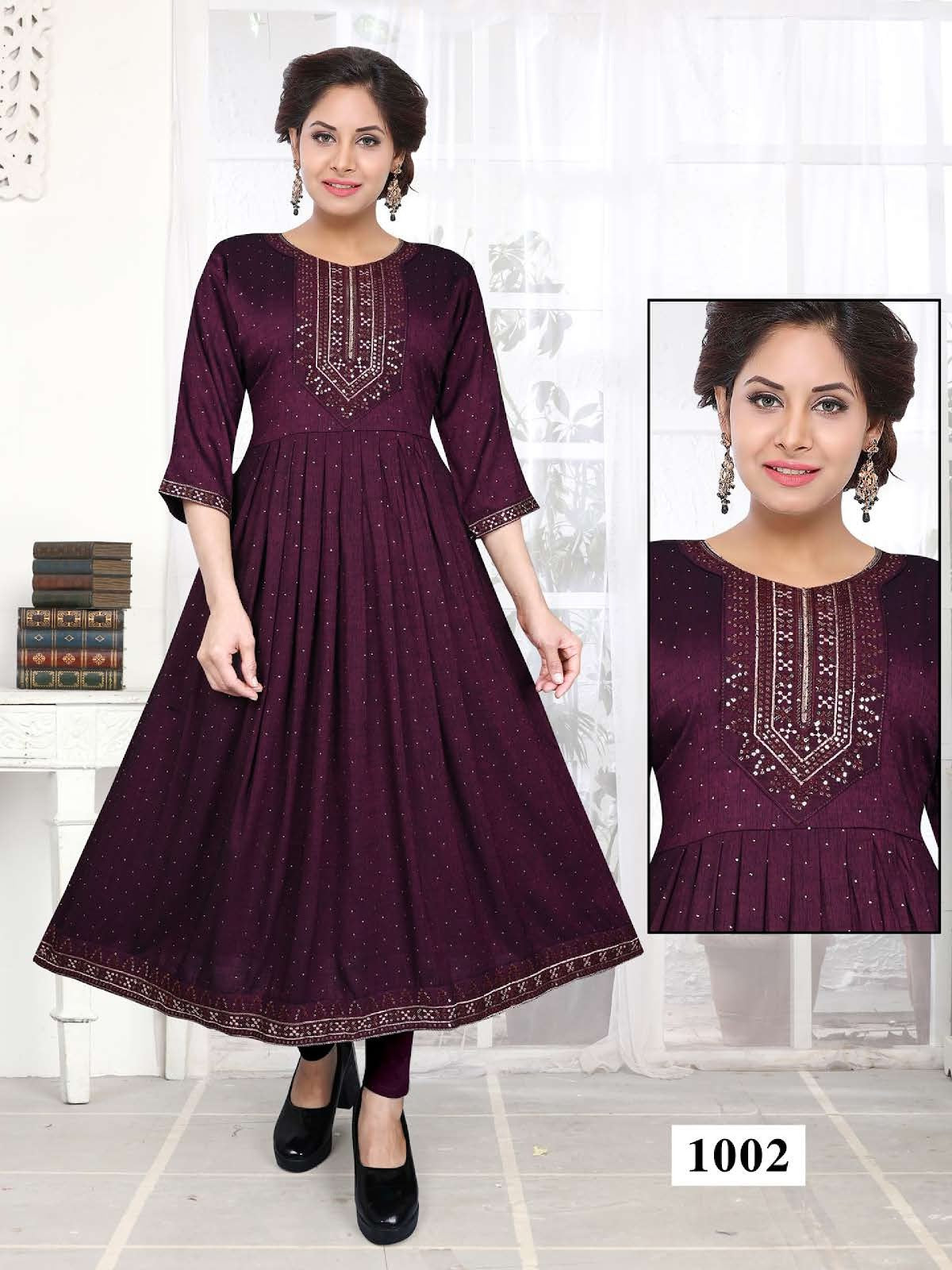 Bottoms Vol 1 Kavinay Two Tone Anarkali Kurtis