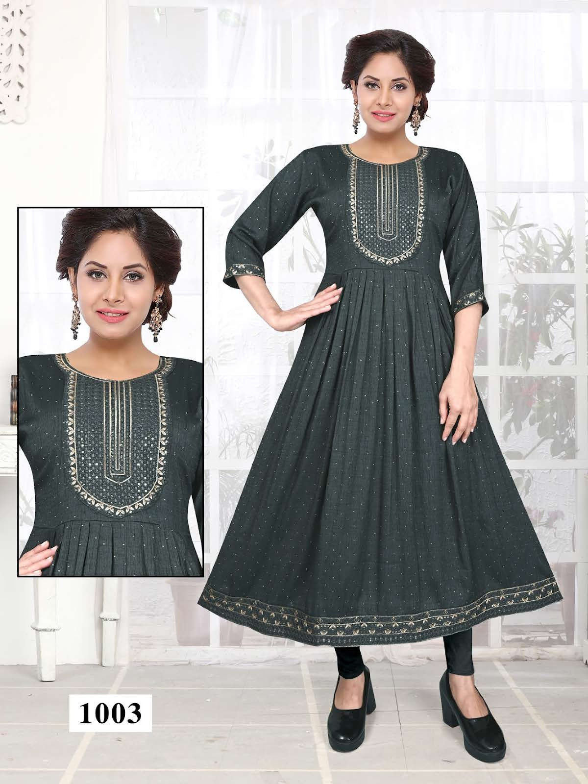 Bottoms Vol 1 Kavinay Two Tone Anarkali Kurtis