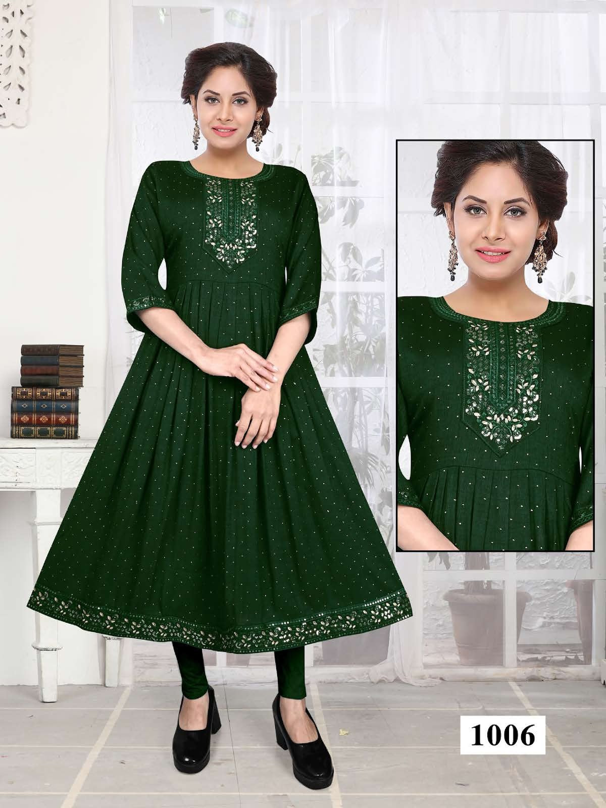 Bottoms Vol 1 Kavinay Two Tone Anarkali Kurtis