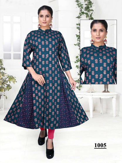 Box Kali Vol 7 Kavinay Rayon Anarkali Kurtis