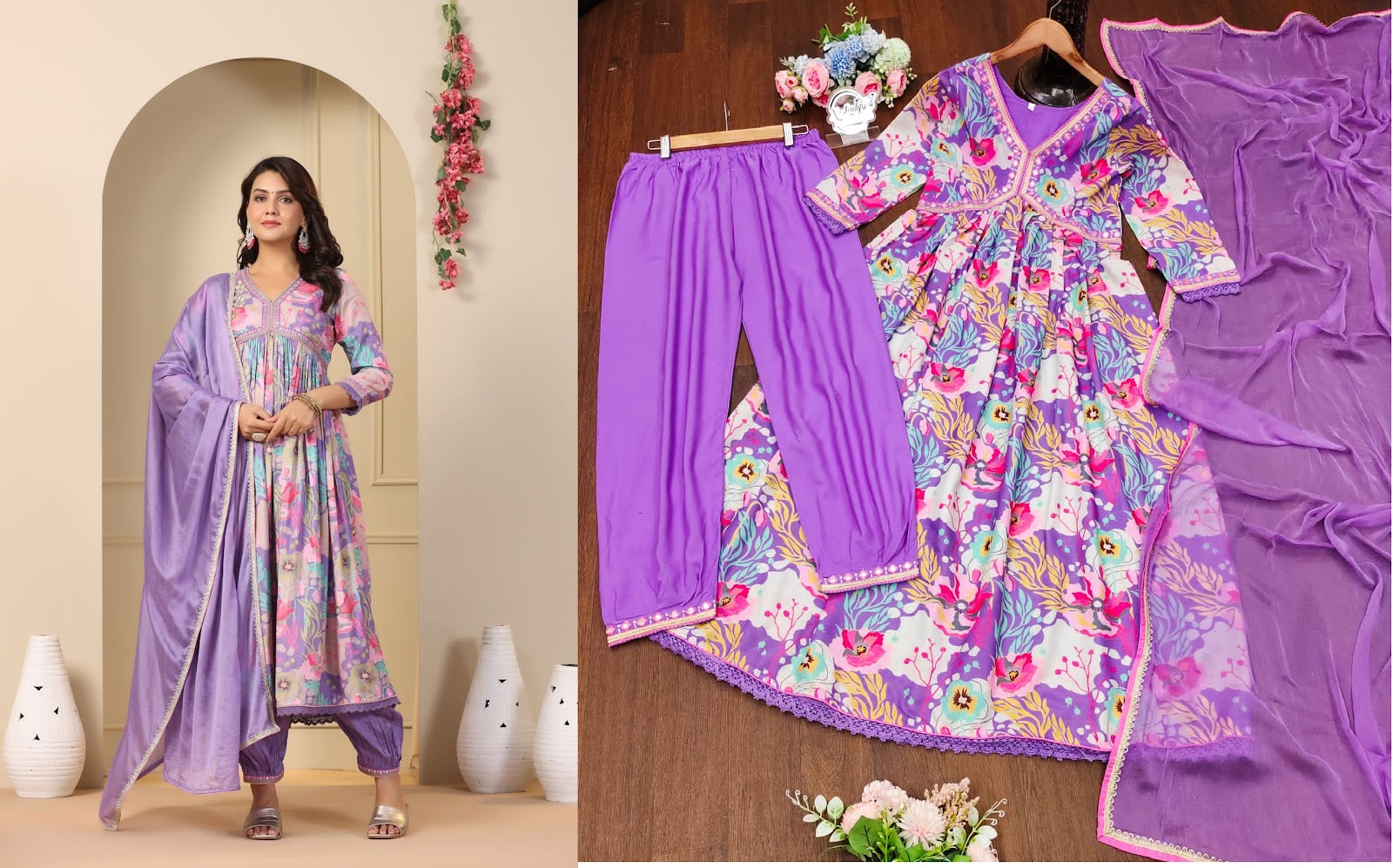 Brand Piece Qubo Muslin Cotton Afghani Readymade Suit