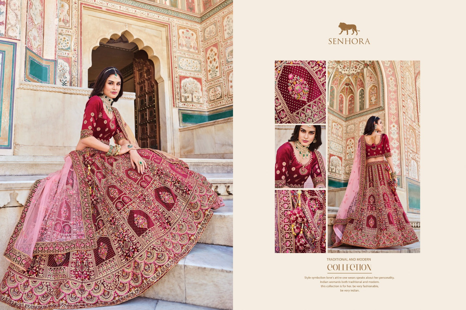 Bridal Look Senhora Velvet Lehenga Choli
