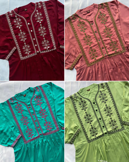 Bubbly Bluehills Rayon Stylish Tops