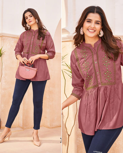 Bubbly Bluehills Rayon Stylish Tops
