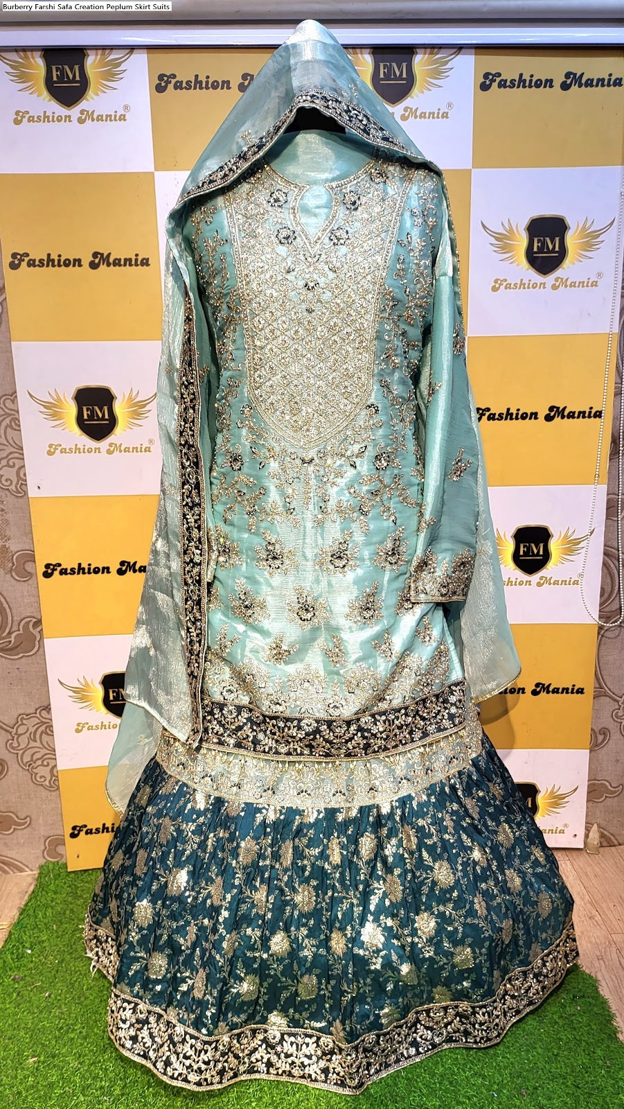 Burberry Farshi Safa Creation Peplum Skirt Suits