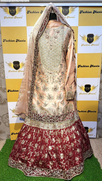 Burberry Farshi Safa Creation Peplum Skirt Suits