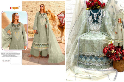 C-1343 Fepic Organza Pakistani Salwar Suits