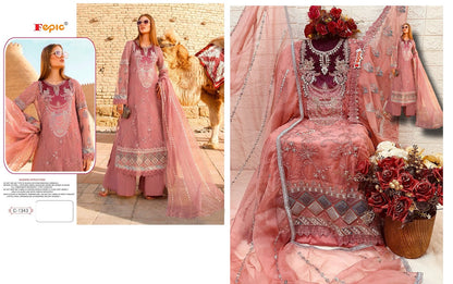 C-1343 Fepic Organza Pakistani Salwar Suits
