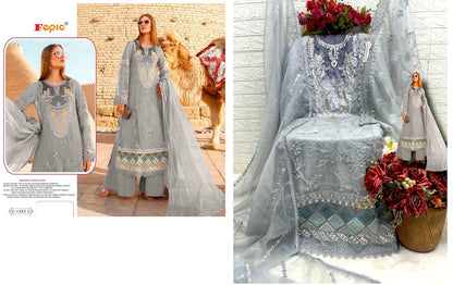 C-1343 Fepic Organza Pakistani Salwar Suits