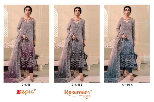 C-1349 Fepic Organza Pakistani Salwar Suits