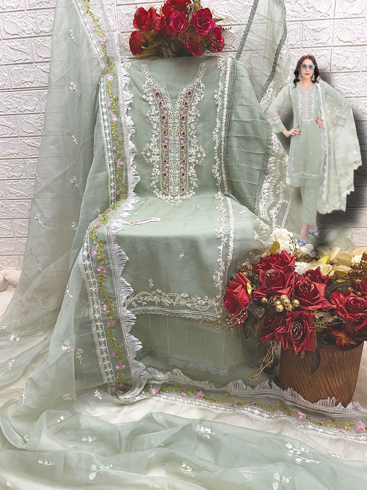C-1355 Fepic Organza Pakistani Salwar Suits