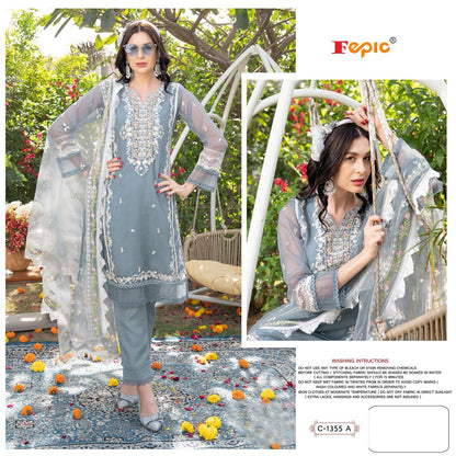 C-1355 Fepic Organza Pakistani Salwar Suits