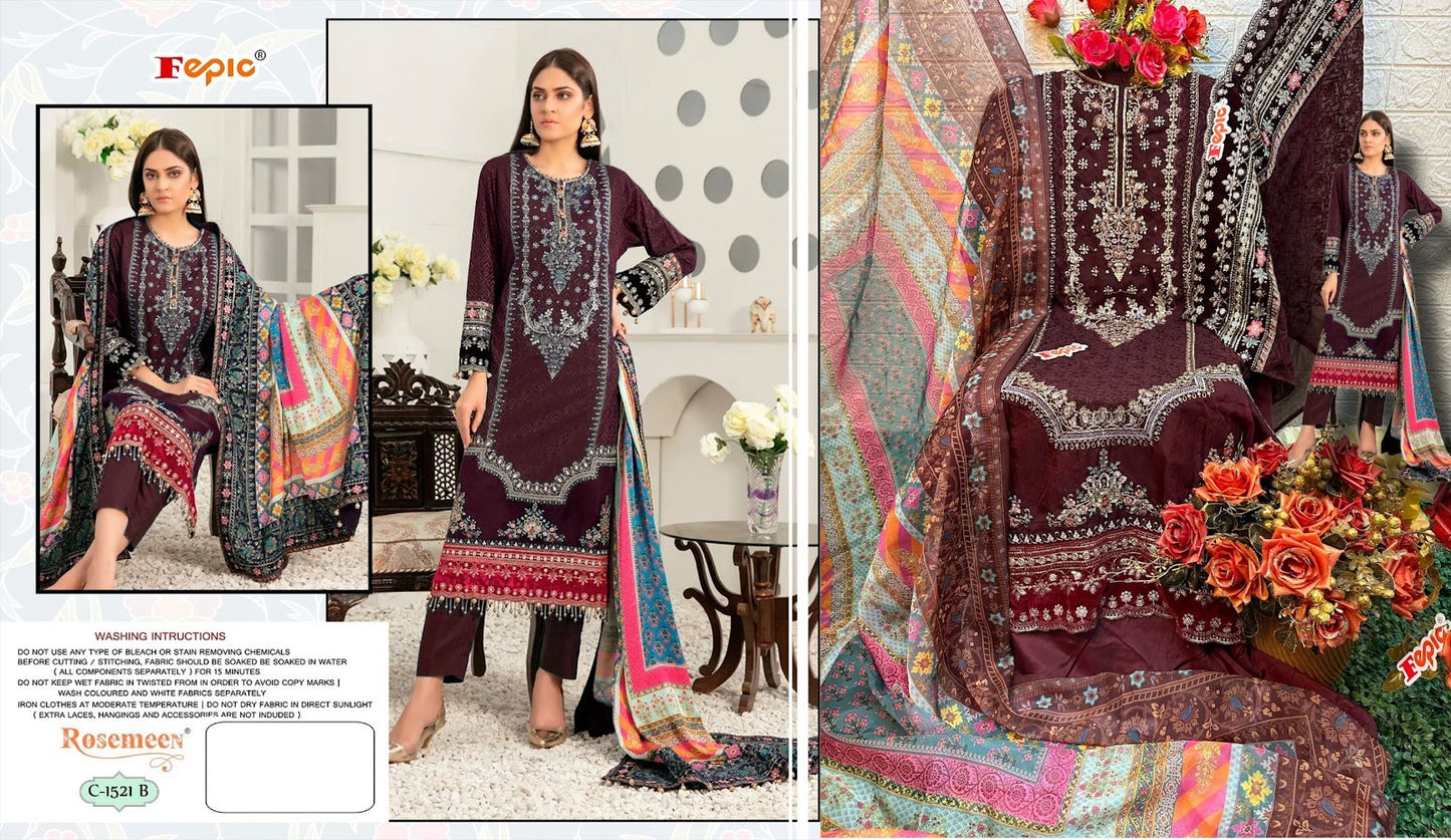 C-1521 Fepic Georgette Pakistani Salwar Suits
