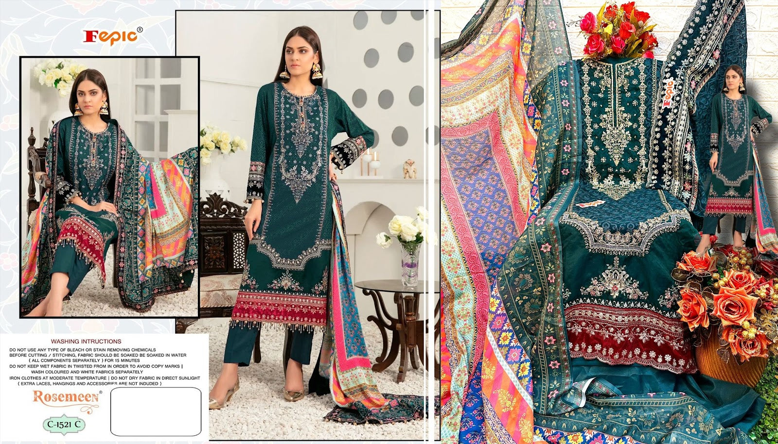 C-1521 Fepic Georgette Pakistani Salwar Suits