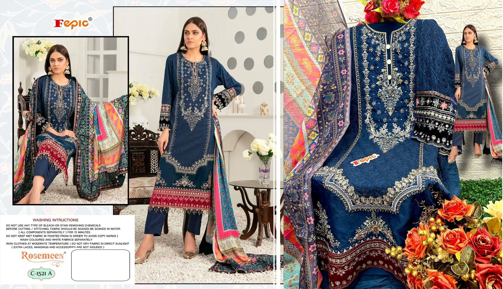 C-1521 Fepic Georgette Pakistani Salwar Suits
